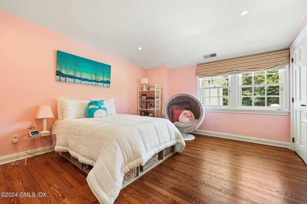 Charming Bedroom with a Playful Pop of Pastel