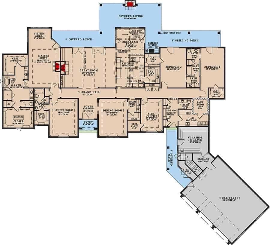 Spacious Floor Plan with Versatile Flex Room Perfect for Gaming