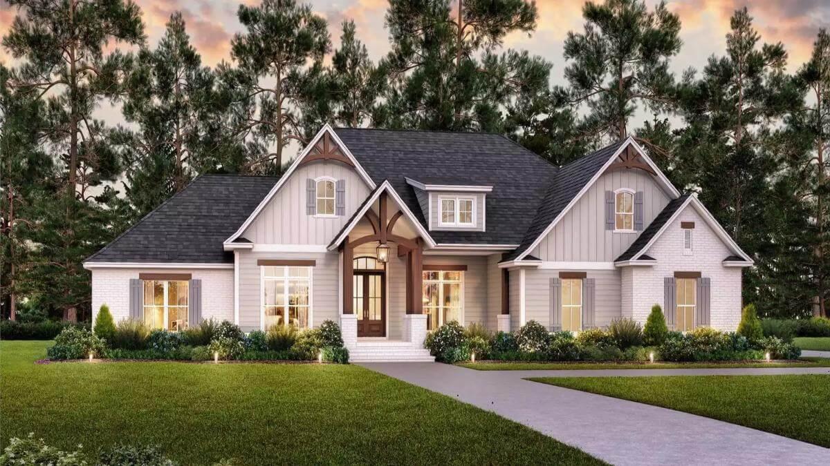 Craftsman Beauty with a Striking Gabled Roofline