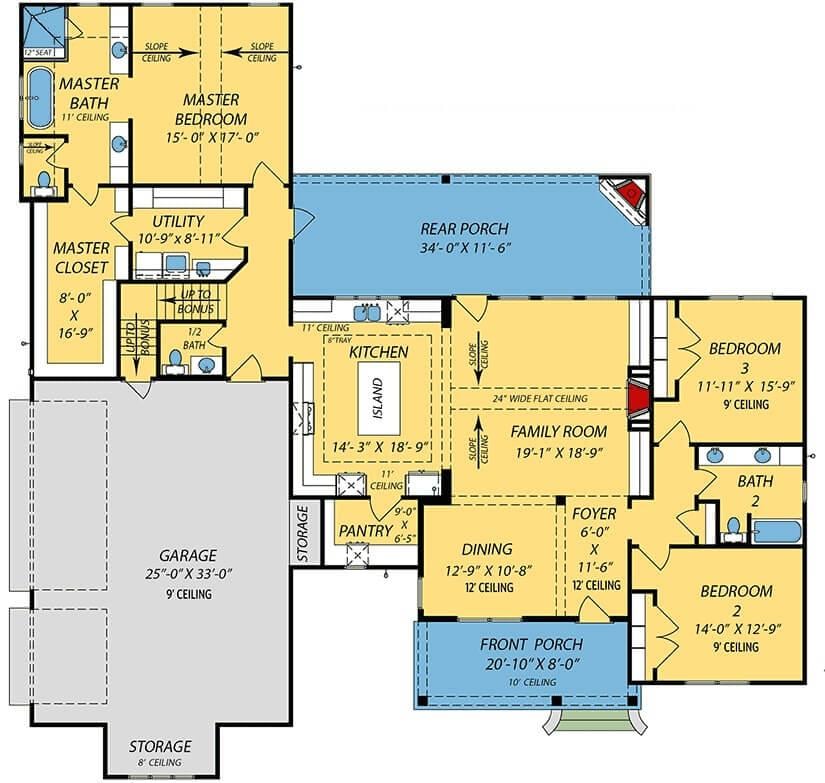 Explore the Spacious Open Floor Plan with a Rear Porch Retreat
