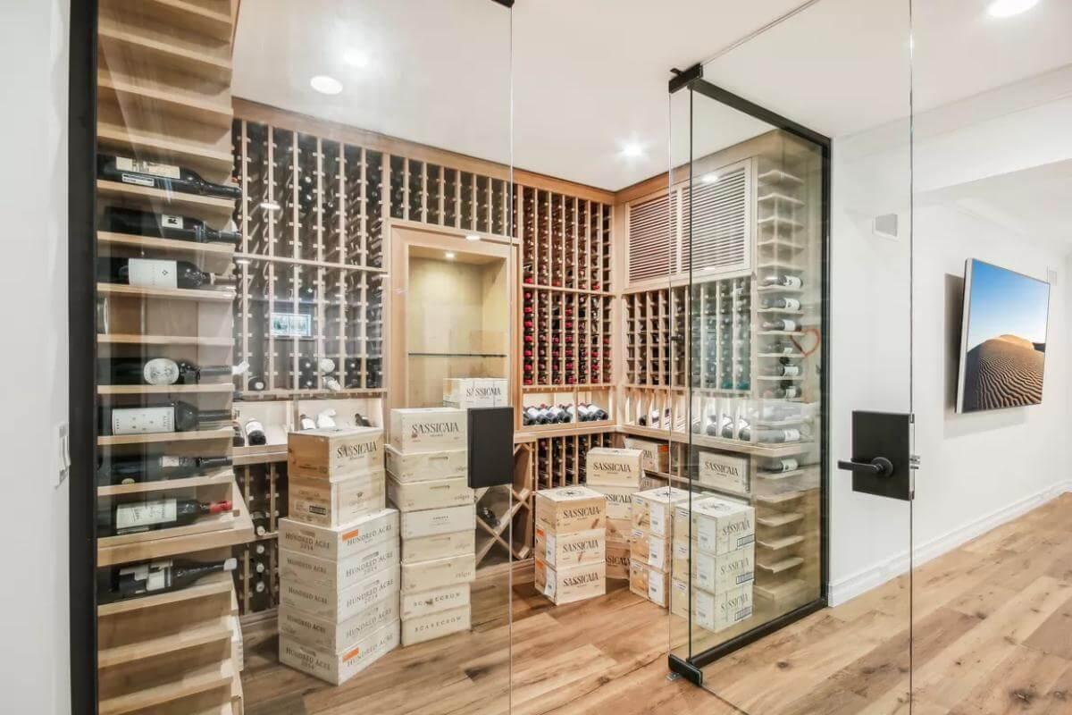 Wow, Look at This Sophisticated Wine Cellar with Glass Enclosure