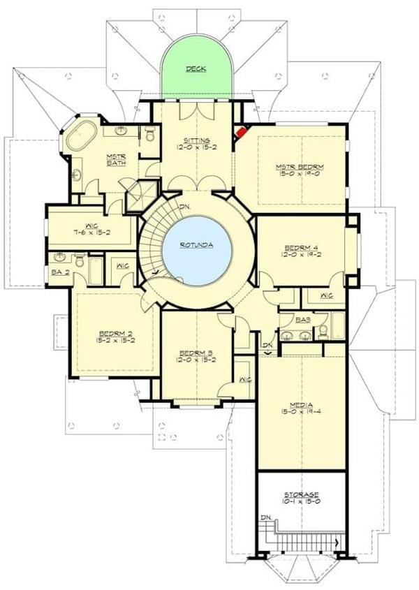 Discover How the Rotunda Ties Together Multiple Suites in This Layout