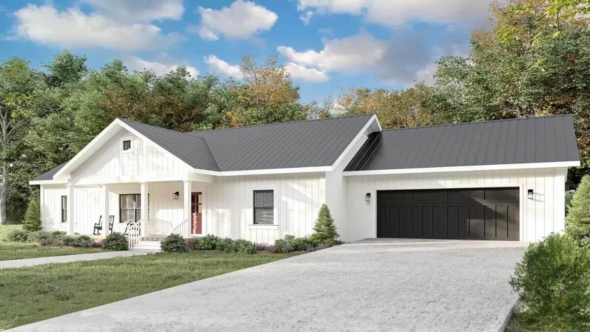 Charming Farmhouse with Bold Black Accents