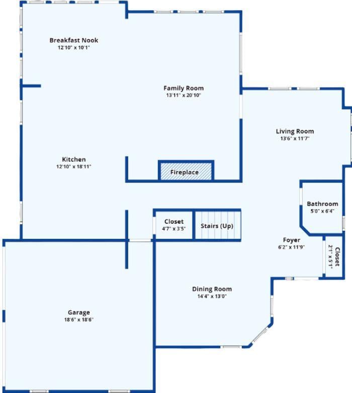 Main Floor Design with Spacious Family Hub and Fireplace