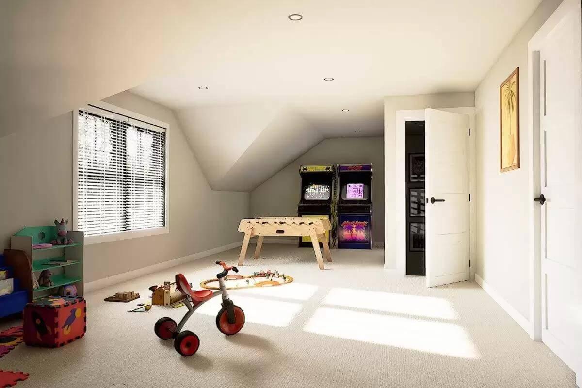 Notice the Playful Vibe in This Multi-Purpose Bonus Room