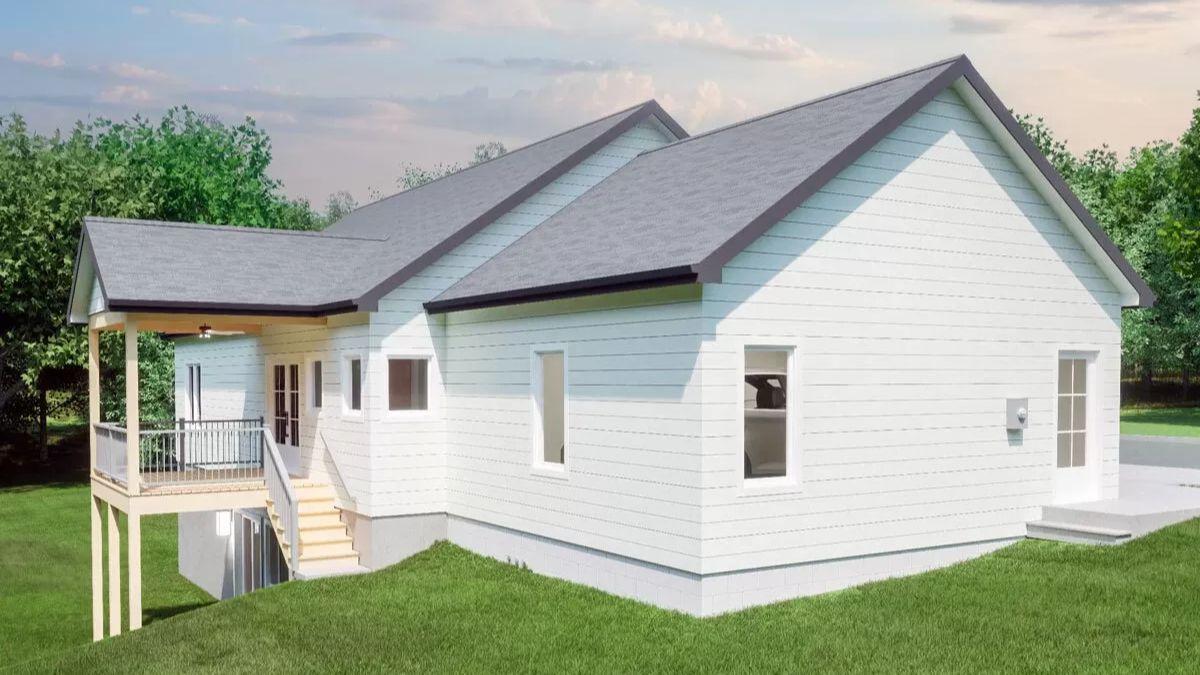 Check Out the Sleek Horizontal Siding and Elevated Porch of This Craftsman Gem