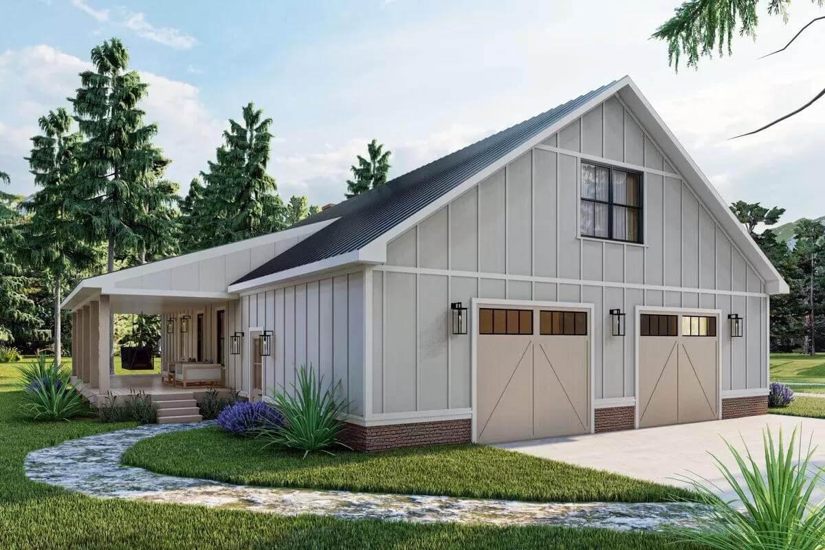 Check Out the Clean Lines and Metal Roof on This Modern Farmhouse
