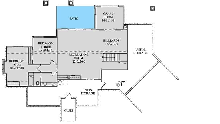 Versatile Lower Level with Craft Room and Billiards Area