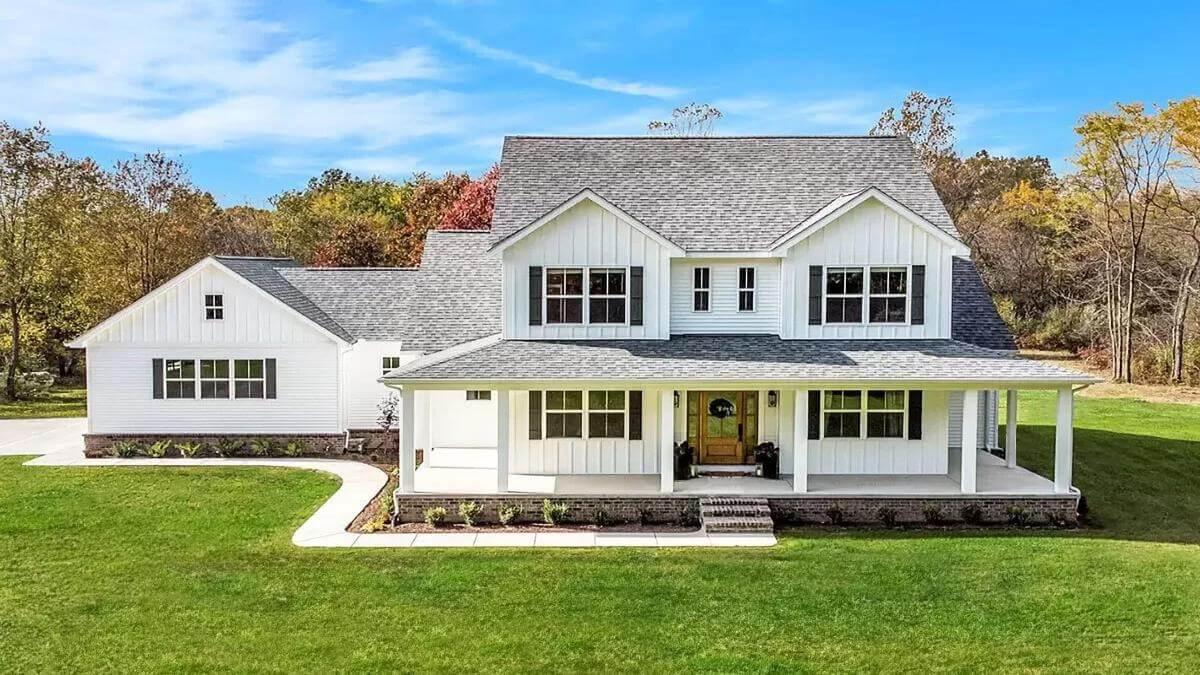 Classic Farmhouse with Front Porch That