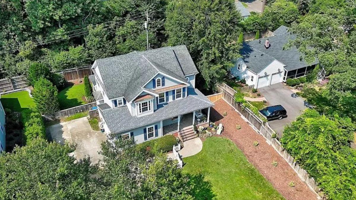 Embrace the Serenity of This Classic Craftsman Aerial View