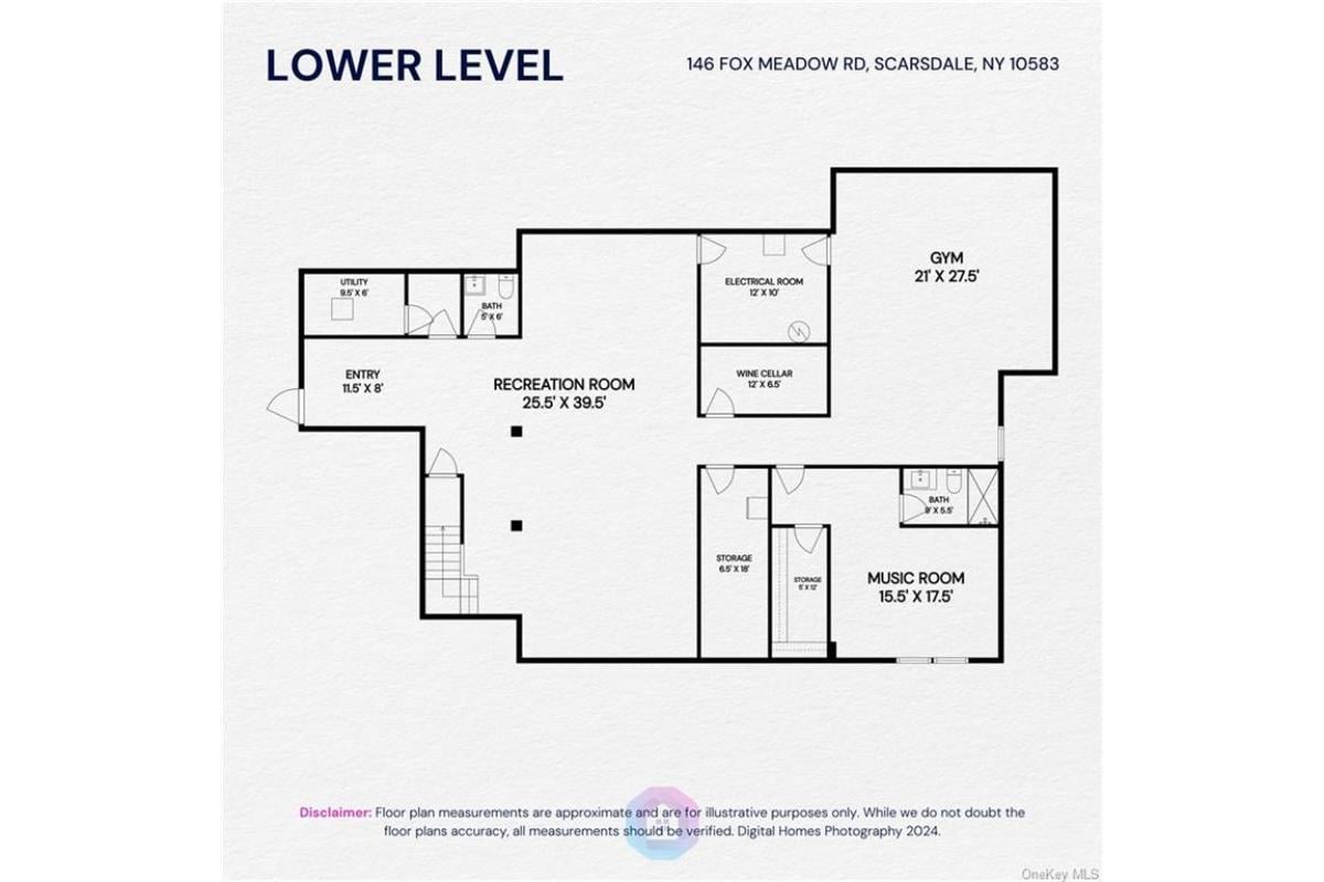 Unwind and Create on the Lower Level with a Proper Music Room and Gym Setup