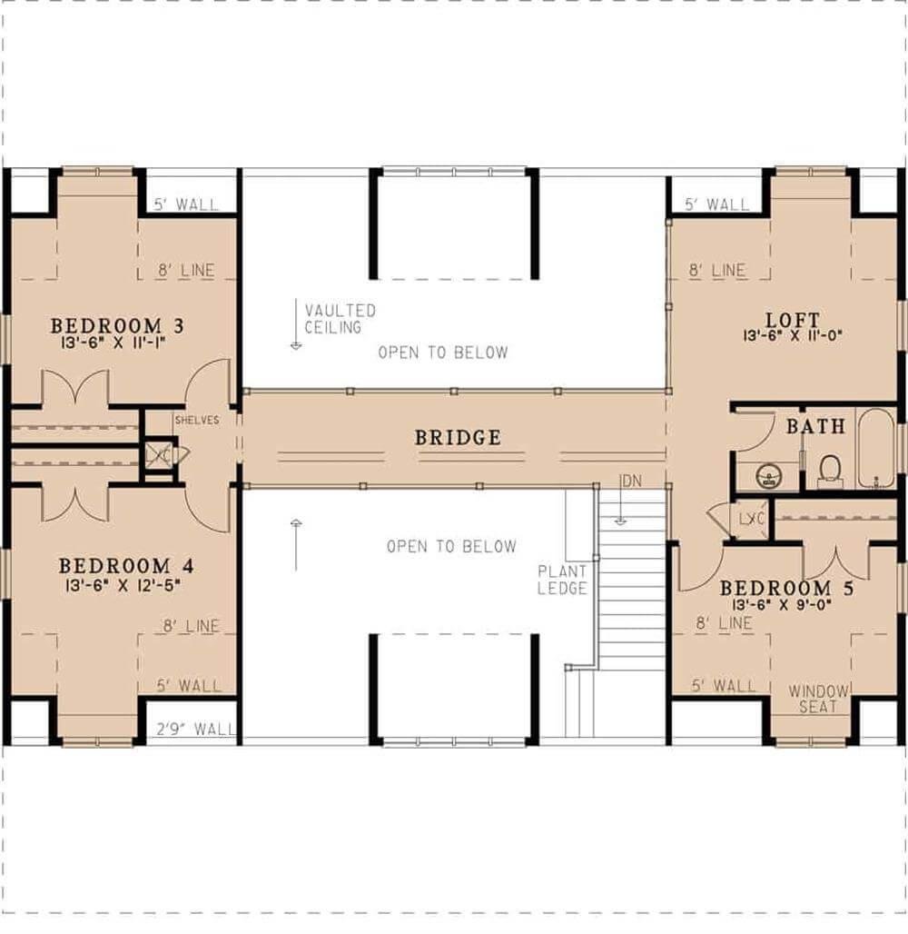 Explore the Upper-Level Bridge Connecting Spacious Bedrooms