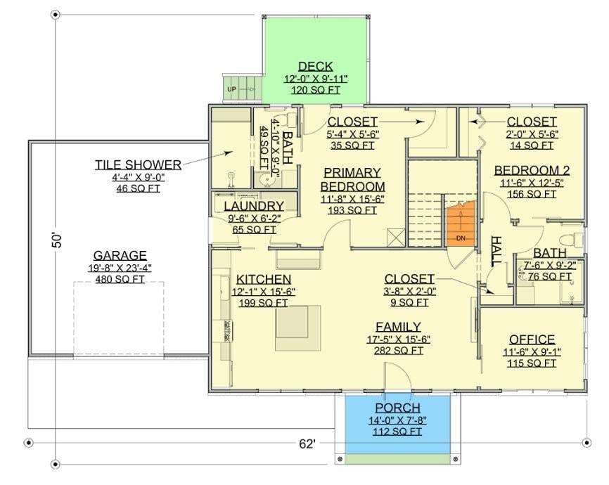Explore This Craftsman Layout with a Breezy Porch and Cozy Family Room