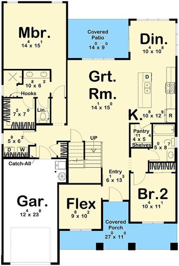 Explore the Spacious Flow of This Craftsman-Style Floor Plan