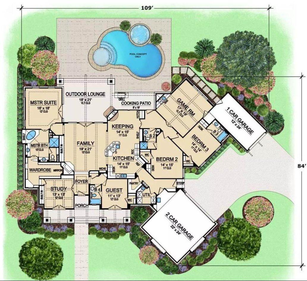 Explore This Open Floor Plan with a Dedicated Game Room