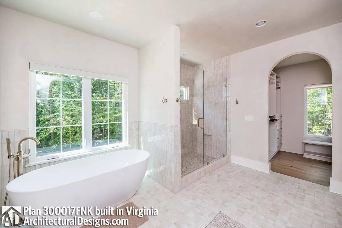 Look at the Freestanding Tub Bathed in Natural Light by the Window