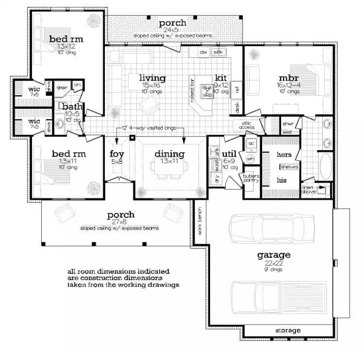 Spacious Floor Plan with Dual Walk-In Closets in the Master Suite