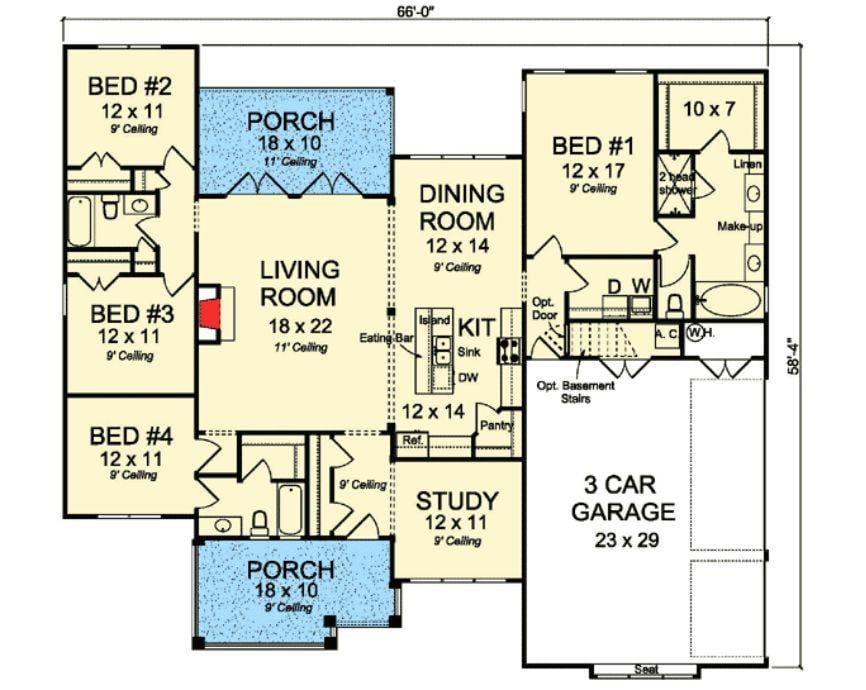 Exploring the Open Layout of This Craftsman-Inspired Floor Plan