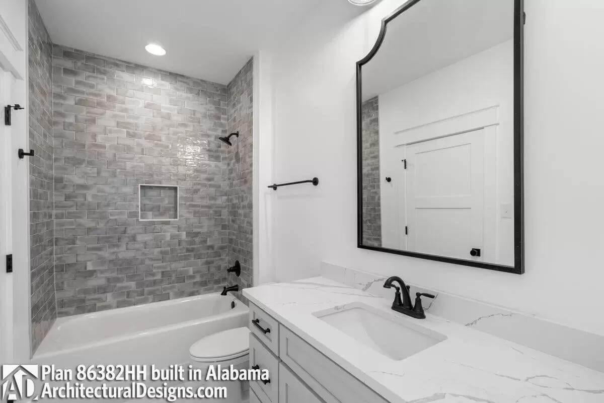 Explore the Sophisticated Simplicity in This Modern Craftsman Bath