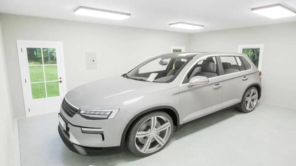 See the Smart Design of This Modern Garage With Clean White Walls