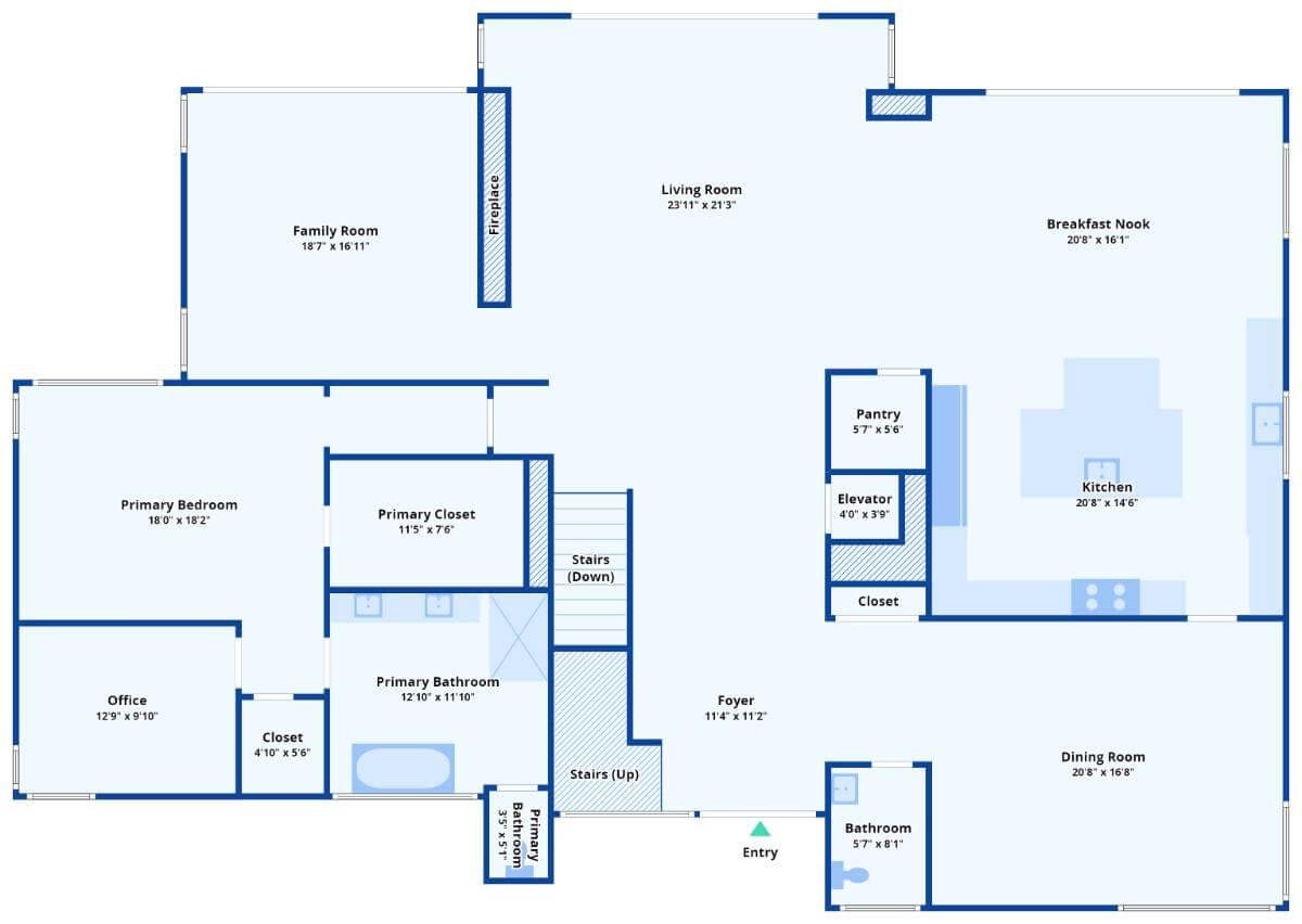 Spacious Main Floor Layout with Open Concept Living Areas