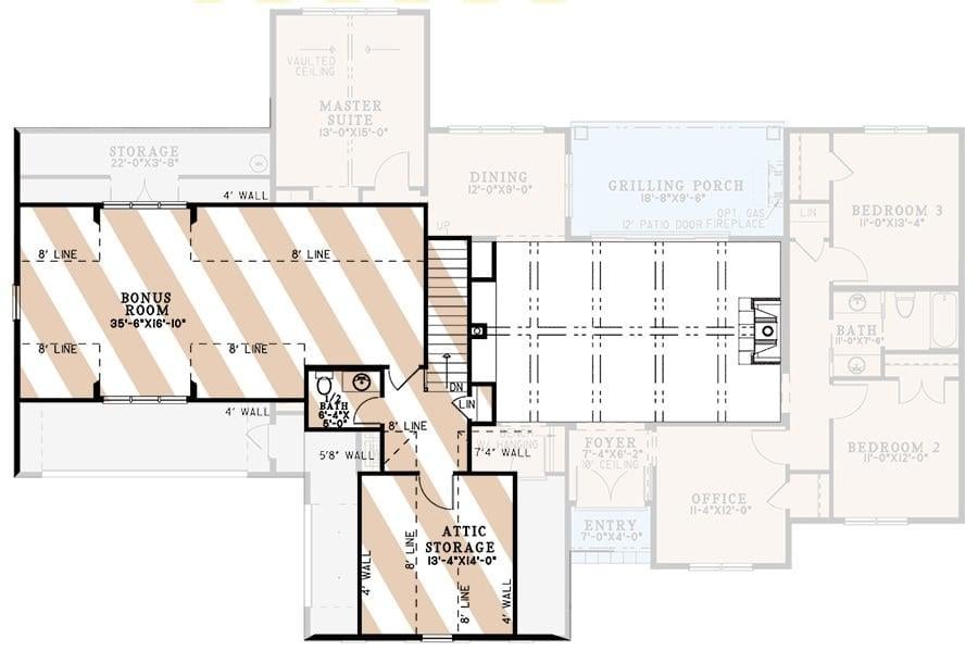 Explore the Versatile Bonus Room and Attic Storage in This Modern Layout