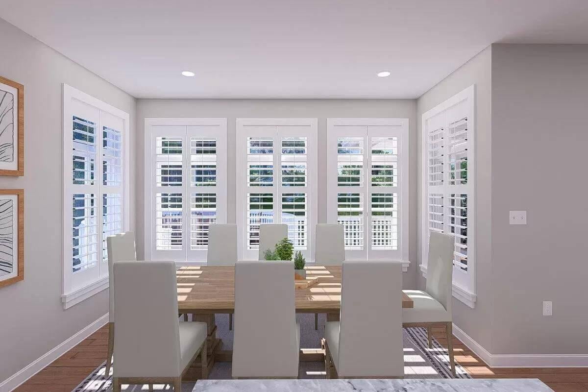 Bright Dining Room with Plantation Shutters? Absolutely!