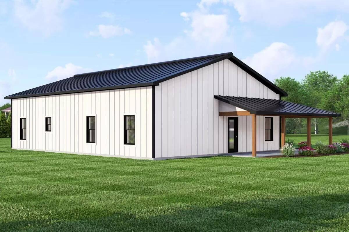 Modern Barnhouse Simplicity with Crisp Black and White Palette