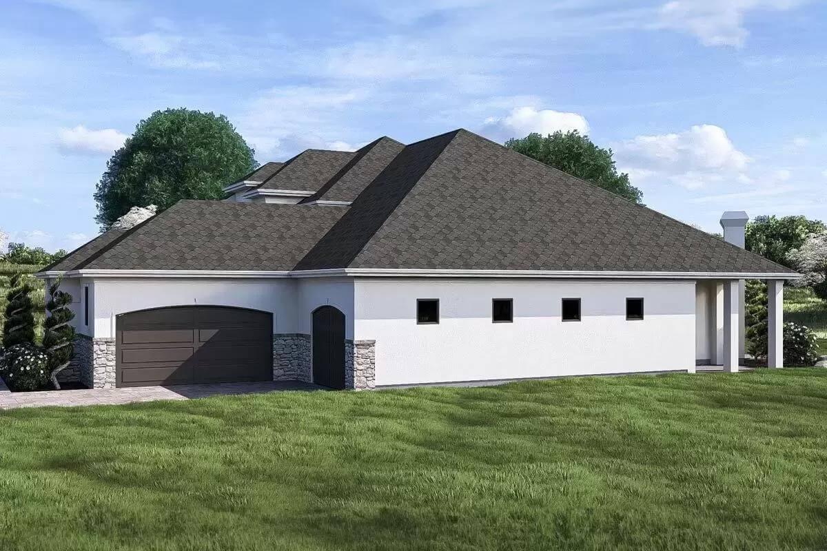 Spot the Clean Lines and Contrast of This Modern Garage