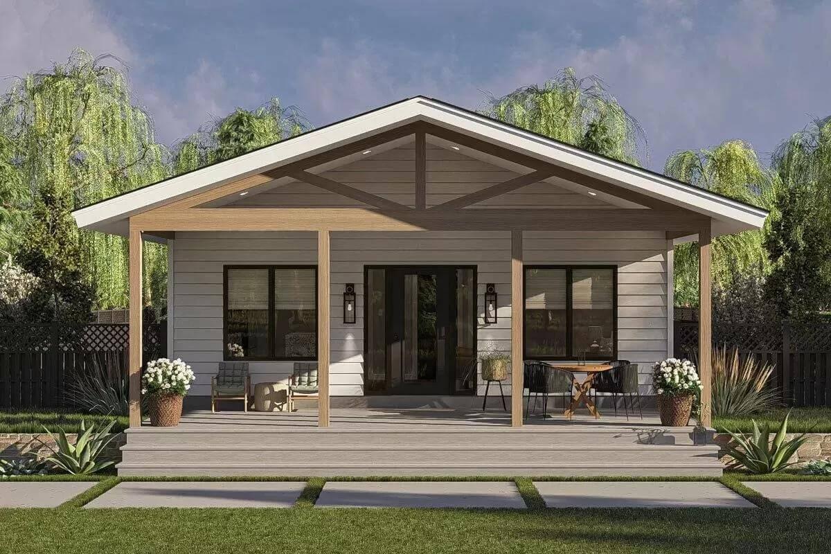 Effortless Outdoor Living on a Craftsman Porch