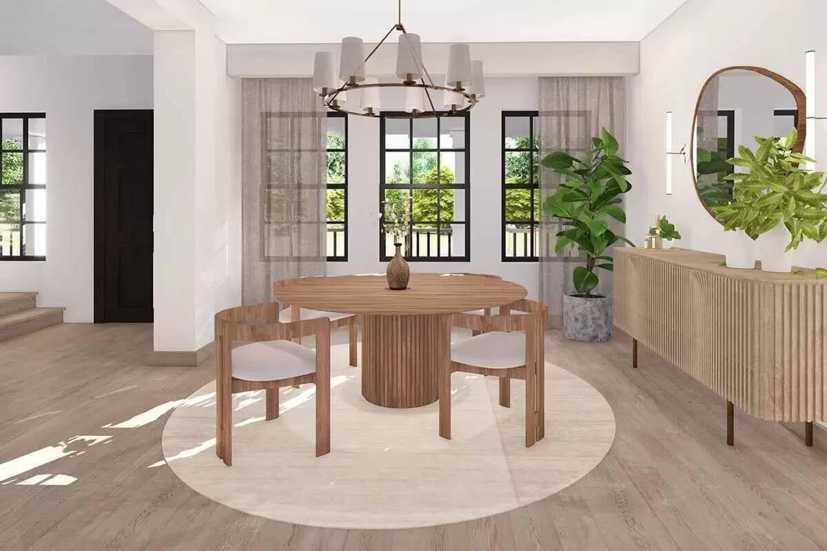 Round Table Dining Room with a Contemporary Twist