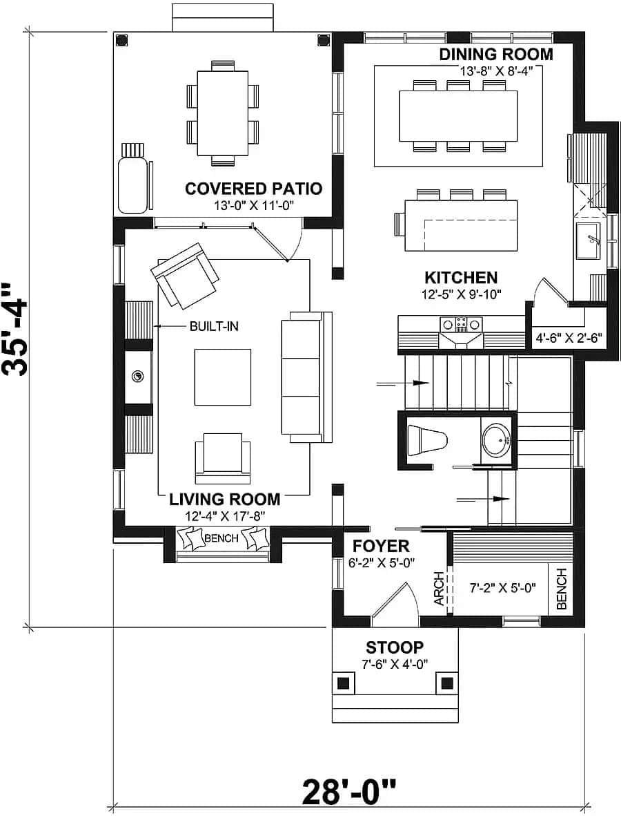 Explore the Comfort of This Open-Concept Living Space with a Covered Patio