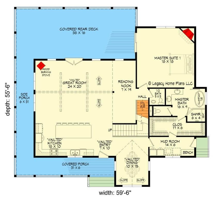 Explore This Open-Concept Home with a Vaulted Great Room and Cozy Reading Nook
