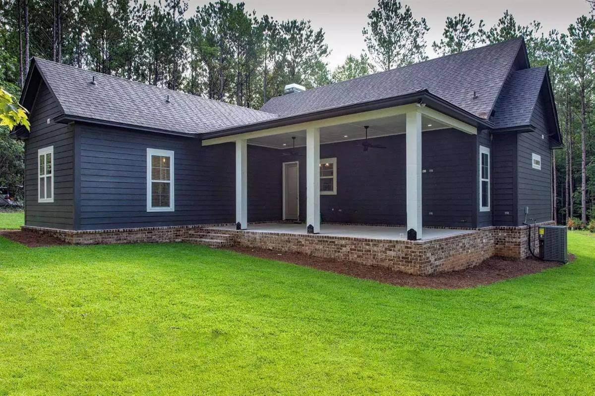 Look at This Craftsman Back Porch Nestled Among Tall Pines