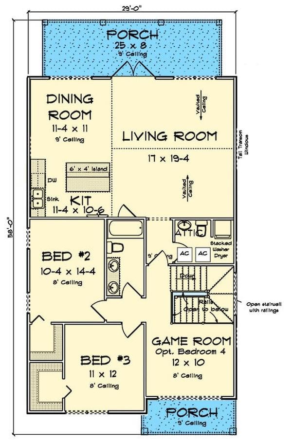 Discover the Versatile Main Floor with a Game Room Option