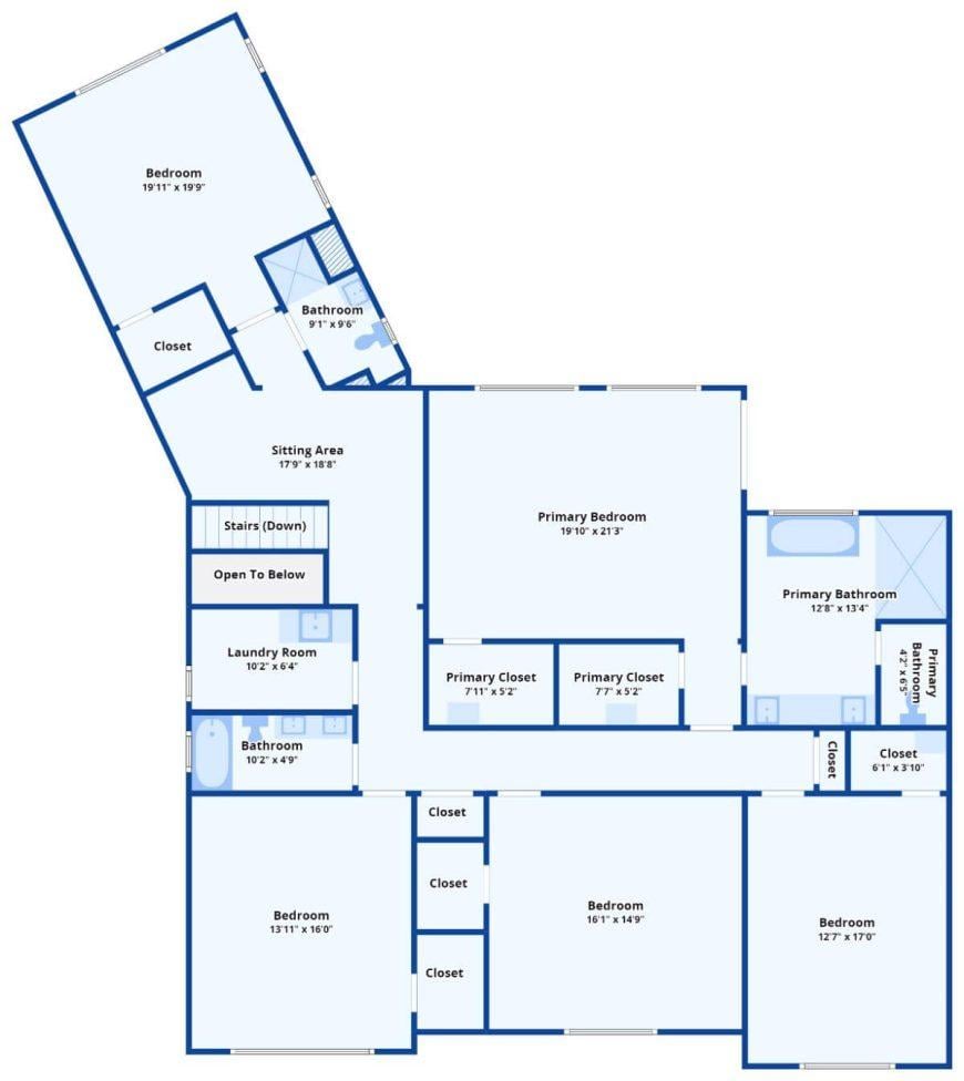 Upper Floor with Luxurious Primary Suite and Bonus Sitting Area