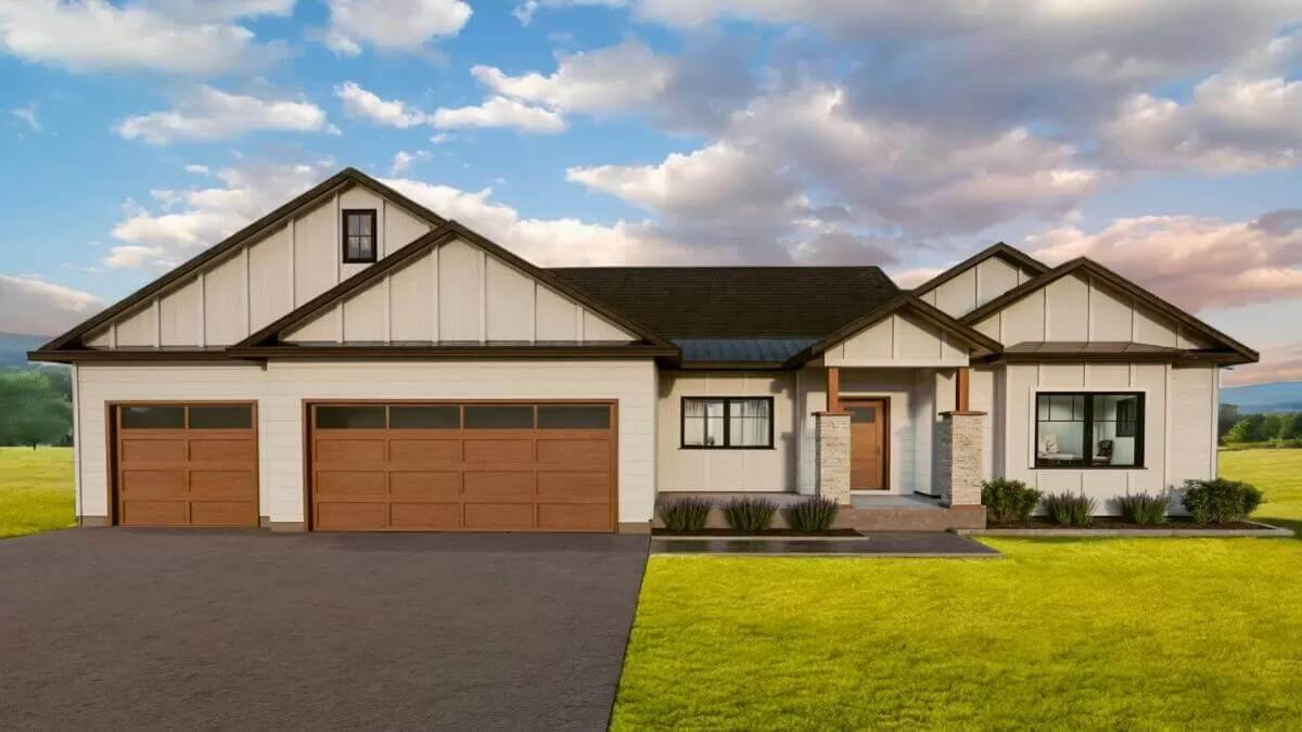 Craftsman Charm with a Modern Twist: Check Out That Three-Car Garage