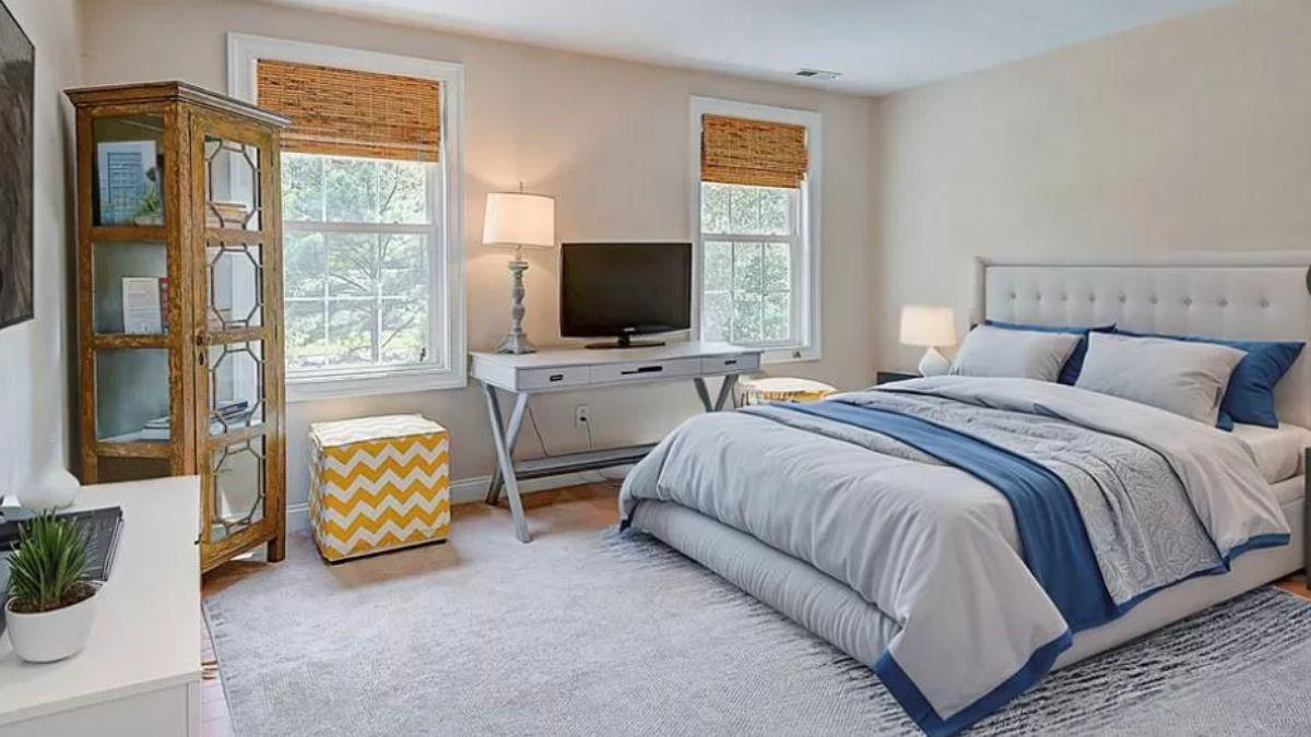 Check Out the Pop of Color in This Carefully Curated Bedroom
