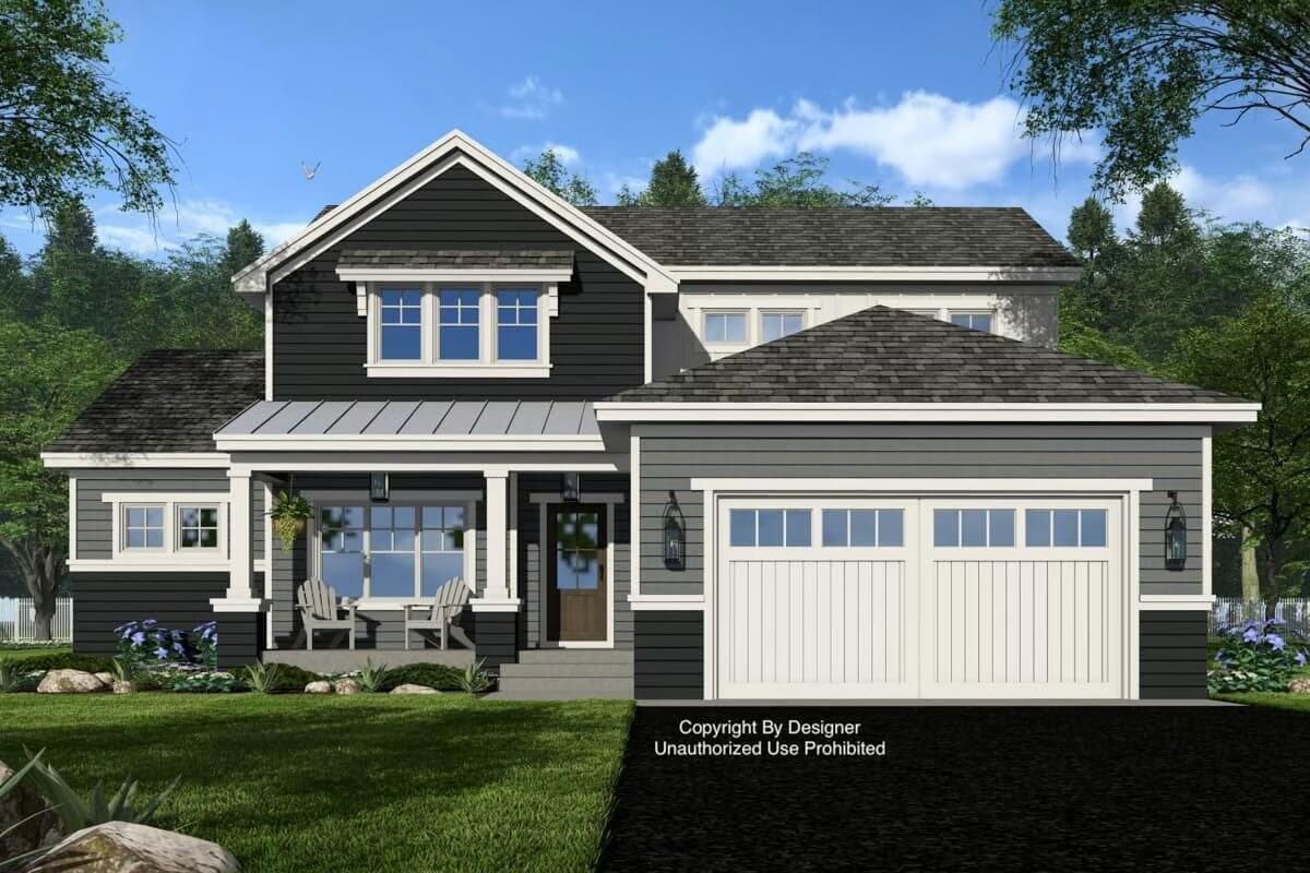 Classic Craftsman Facade with Inviting Front Porch