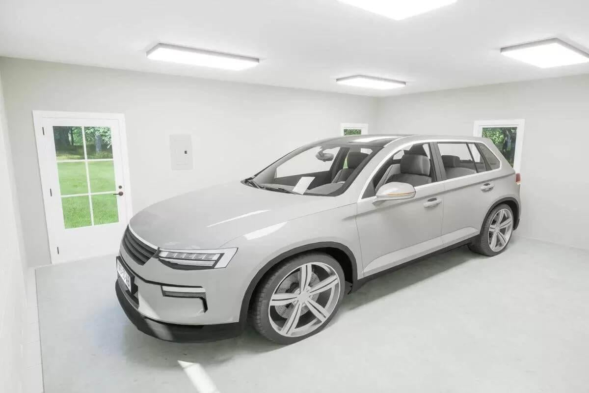 Park in Style: A Bright Garage with Clean Edges