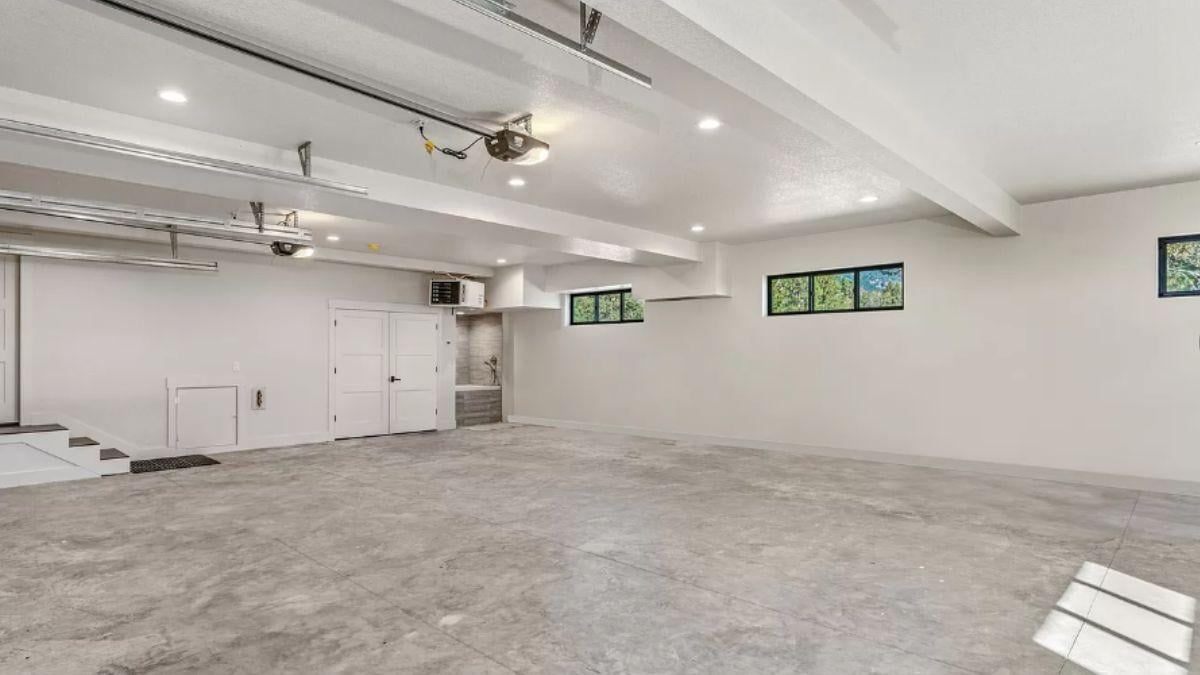 Step into This Spacious Garage with Natural Light and Clean Lines
