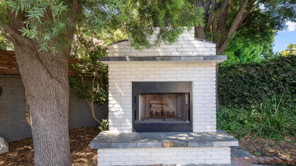Outdoor Fireplace Nestled Among the Trees
