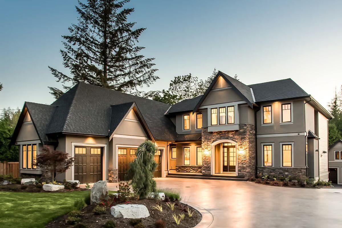 Stunning Stone Accents on This Elegant Two-Story Home