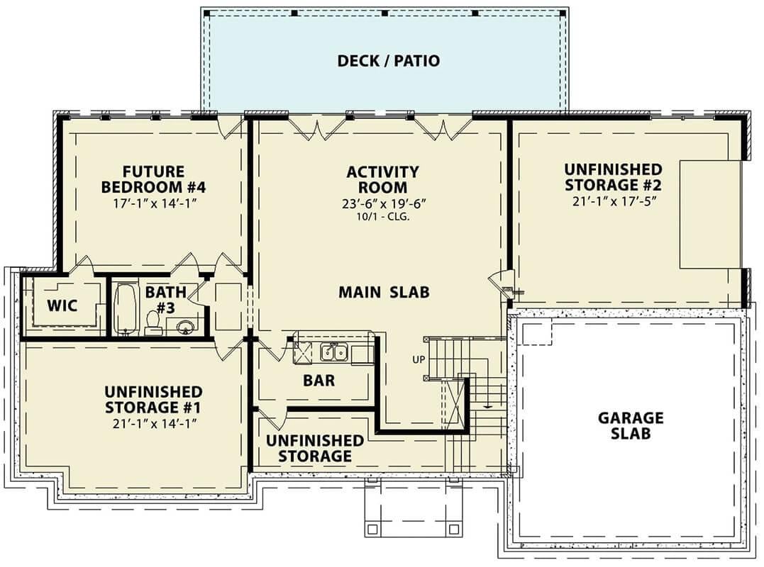 Flexible Lower Level Featuring an Activity Room and Future Bedroom