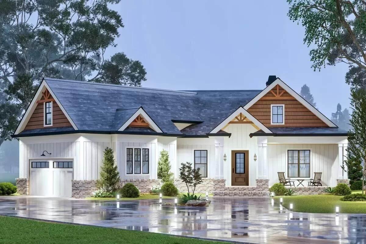 Craftsman Home with Picture-Perfect Porch and Gabled Rooflines