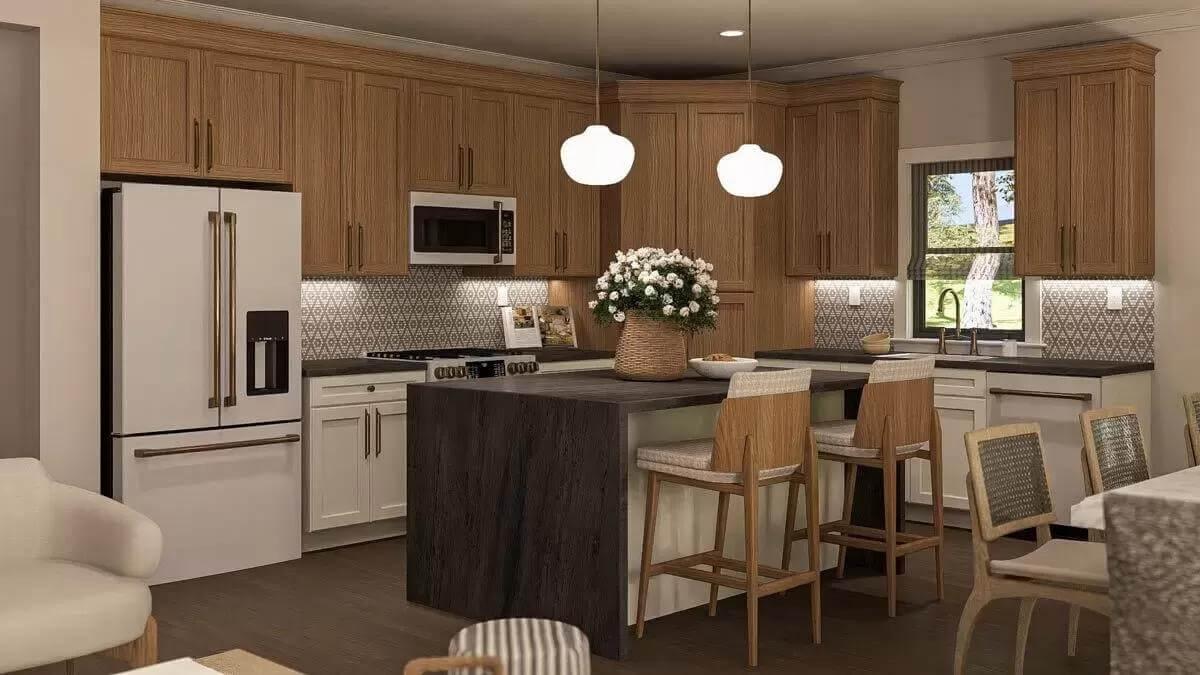 Check Out the Stylish Island in This Contemporary Kitchen
