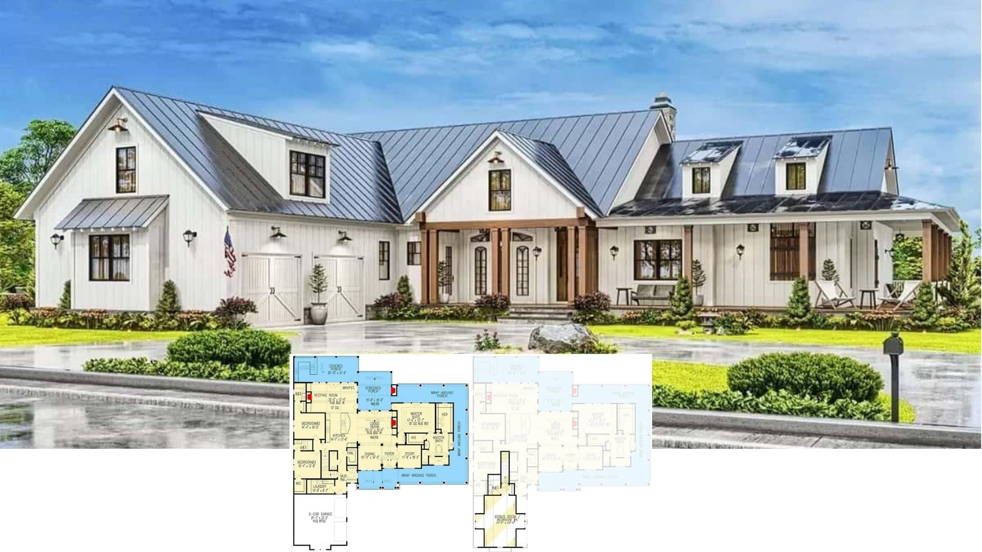 10 Exceptional Modern Farmhouse Designs Capture Rustic Aesthetic to a T (Floor Plans Included)