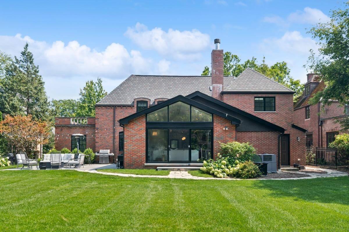 Classic Brick Exterior with a Modern Black Trim