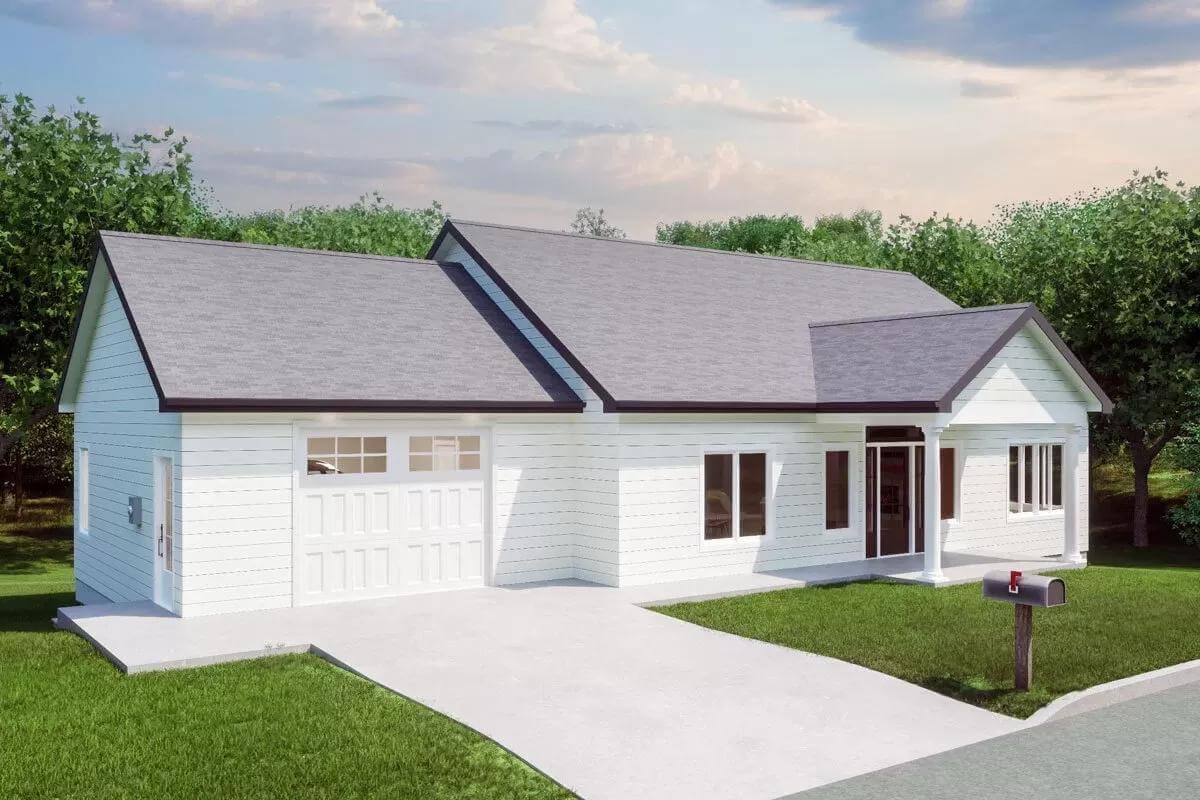 Notice the Crisp Lines and Simple Charm of This Ranch Home