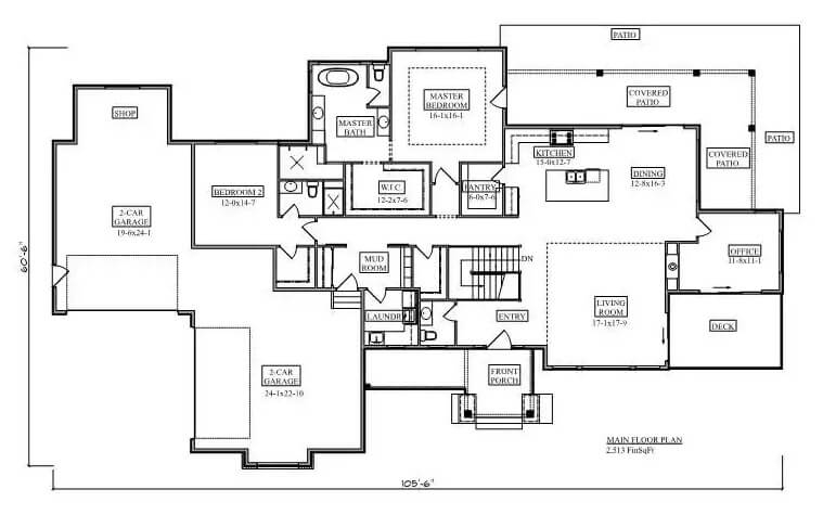 Main Level Floor Plan